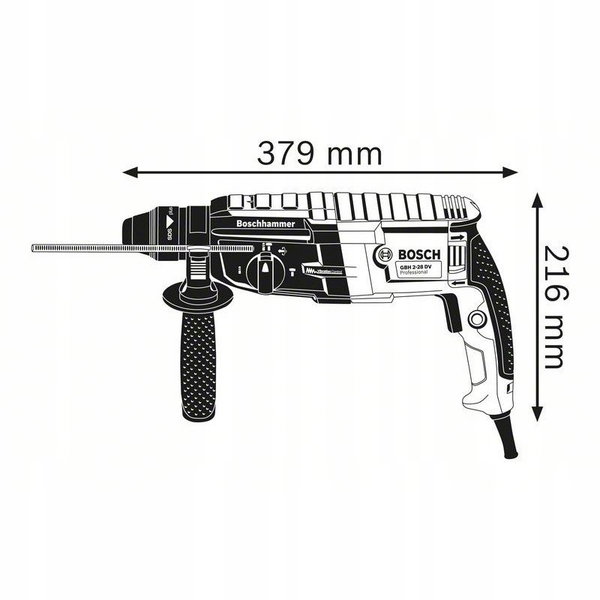 BOSCH MŁOTOWIERTARKA Z OPCJĄ KUCIA 880W 3,2J GBH 2-28