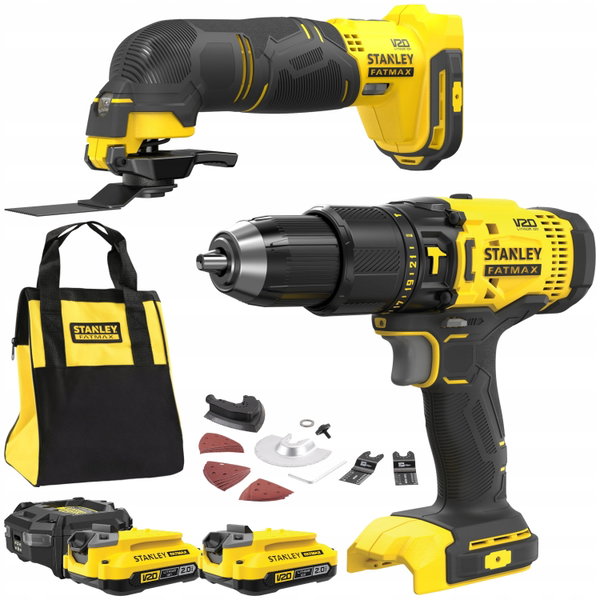 STANLEY ZESTAW V20 SFMCK213D2S (SFMCD711 + SFMCE500) 2x2,0Ah TORBA
