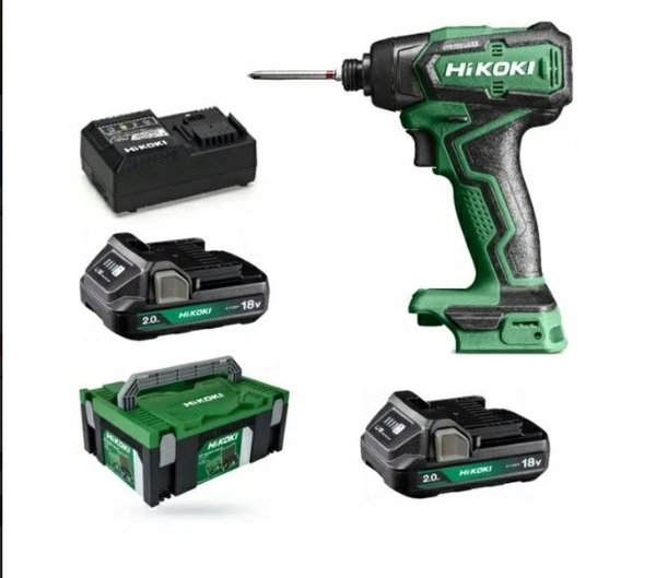 HIKOKI ZAKRĘTARKA UDAROWA 18V WH18DDWRZ 140Nm 2x2,0Ah WALIZKA HITSYSTEM