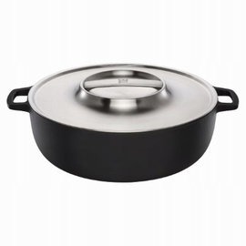 FISKARS Norden Grill chef garnek żeliwny z pokrywą ze stali nierdzewnej (30