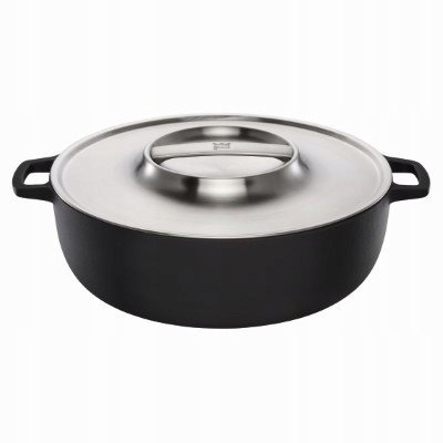 FISKARS Norden Grill chef garnek żeliwny z pokrywą ze stali nierdzewnej (30