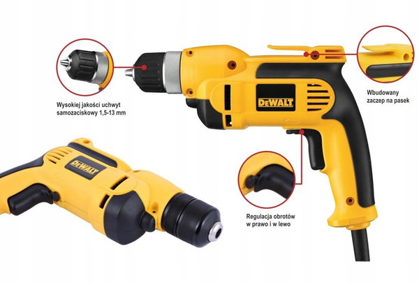 DEWALT WIERTARKA BEZ UDARU 701W 10,9 Nm 10mm DWD112S