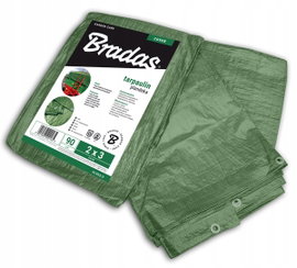 PLANDEKA WZMOCNIONA ZIELONA 90g 10 x 15m BRADAS