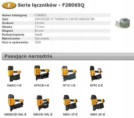 BOSTITCH GWOŹDZIE F 2,80 x 65mm 7500szt. F28065Q
