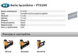BOSTITCH GWOŹDZIE PT 33` 3,1 x 90mm 2200 szt.