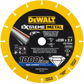 TARCZA DIAMENTOWA DO CIĘCIA STALI O ŚREDNICY 230MM DEWALT DT40255