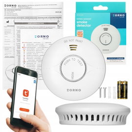 ORNO TUYA CZUJNIK DYMU BATERIA 2xAA, SMART WI-FI