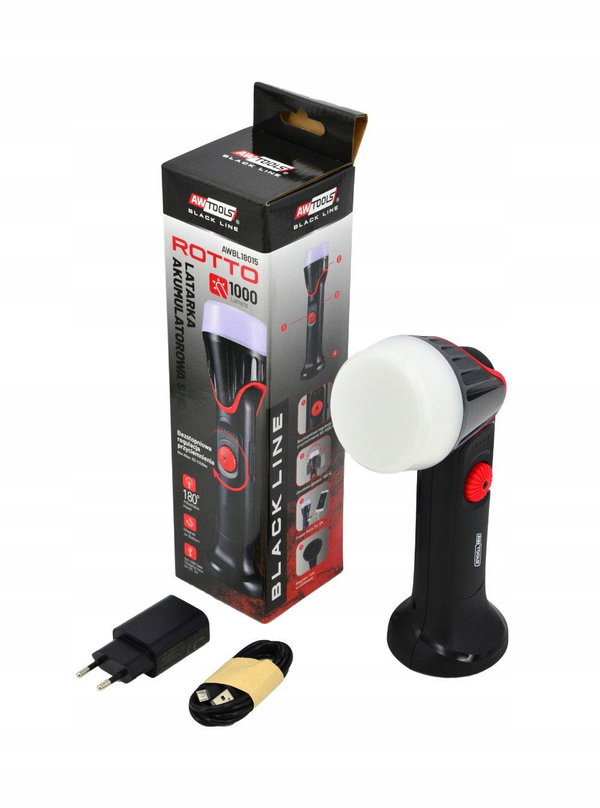 AWTOOLS BLACK LINE LATARKA WARSZTATOWA ROTTO SMD L