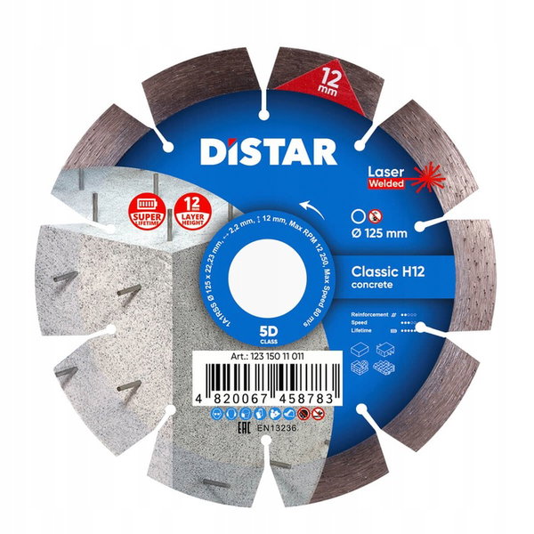 DISTAR TARCZA DIAMENTOWA CLASSIC H12 150 x 2,2/1,3 x 22,23mm