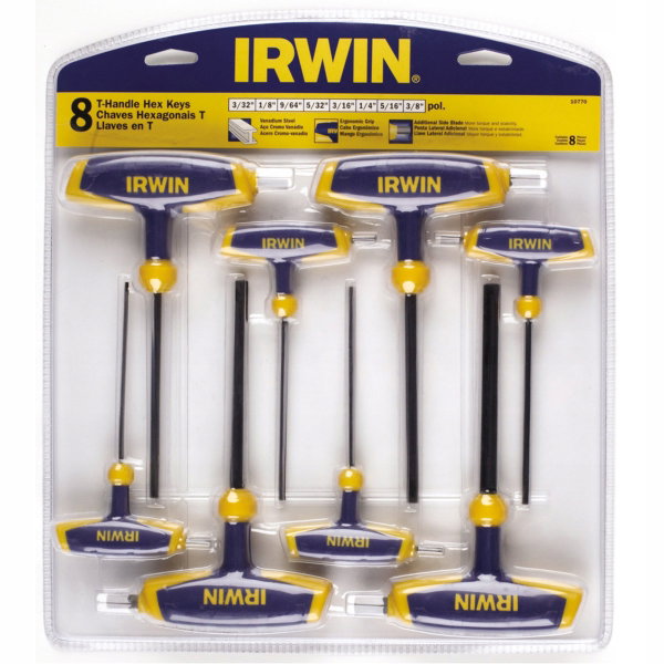 IRWIN ZESTAW IMBUSÓW TYPU T 8szt. 2.0 - 2.5 - 3.0 - 4.0 - 5.0 - 6.0 - 8.0 -