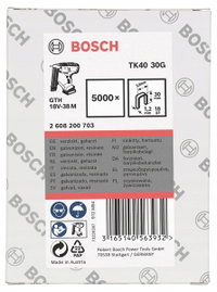 BOSCH ZSZYWKI DO GTK 40 30mm 5000szt