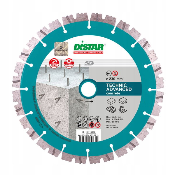 DISTAR TARCZA DIAMENTOWA TECHNIC ADVANCED 150 x 2,3/1,5 x 11 x 22,23-12