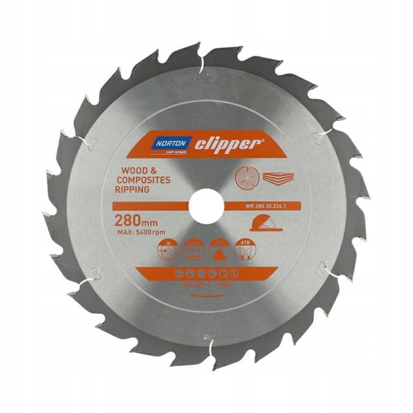 NORTON PIŁA TARCZOWA 240mm x 30mm x 48z DREWNO I KOMPOZYTY ATB (3,0 / 2,0)