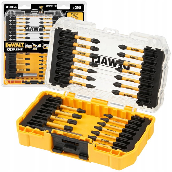 DEWALT ZESTAW BITÓW KOŃCÓWEK FLEXTORQ 26cz.