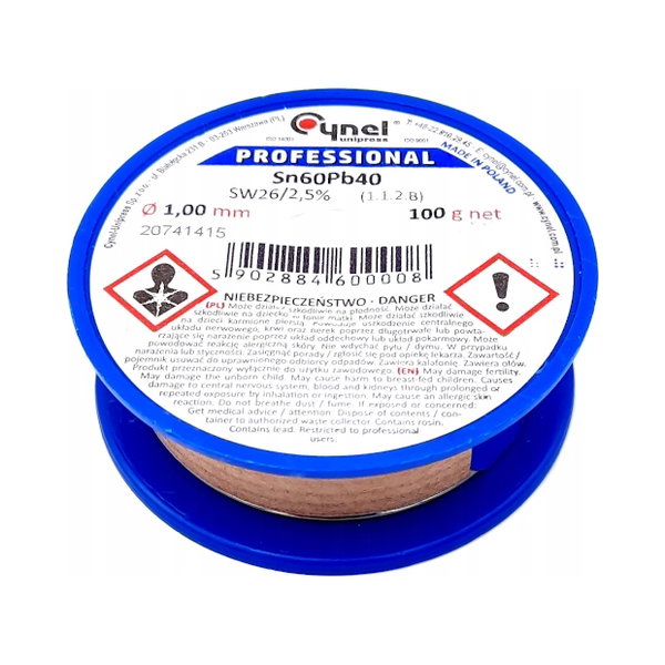 CYNA 1.0mm SZPULA 100g Sn60Pb40