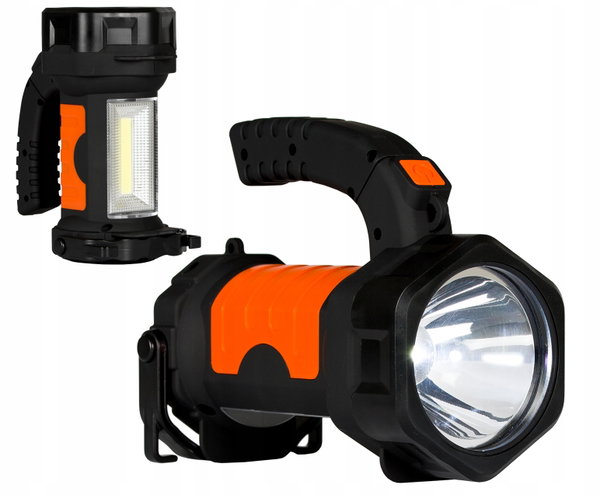 Poręczna latarka akumulatorowa LED 3W 240lm + 140lm