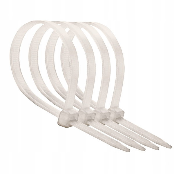 OPASKA PLASTIK BIAŁA 8,8x550 100szt BRADAS