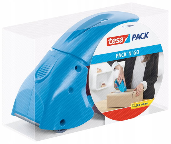 TESA DYSPENSER DO TAŚMY PACK-N-GO NIEBIESKI