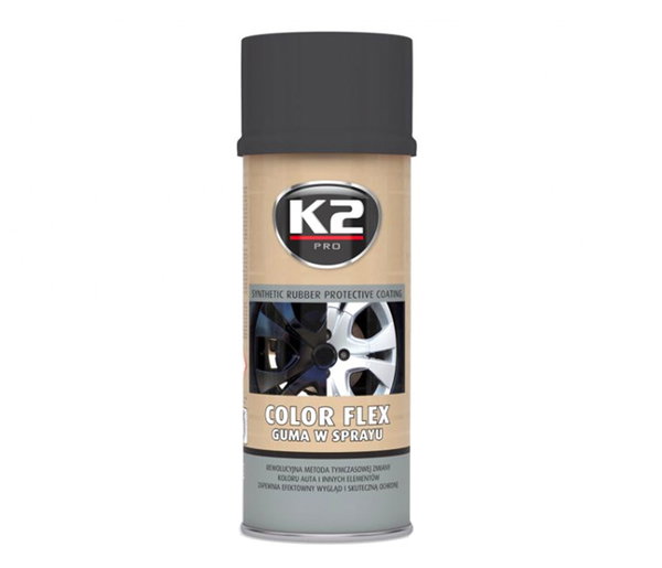 K2 COLOR FLEX GUMA W SPRAYU - CZARNY MAT 400ML