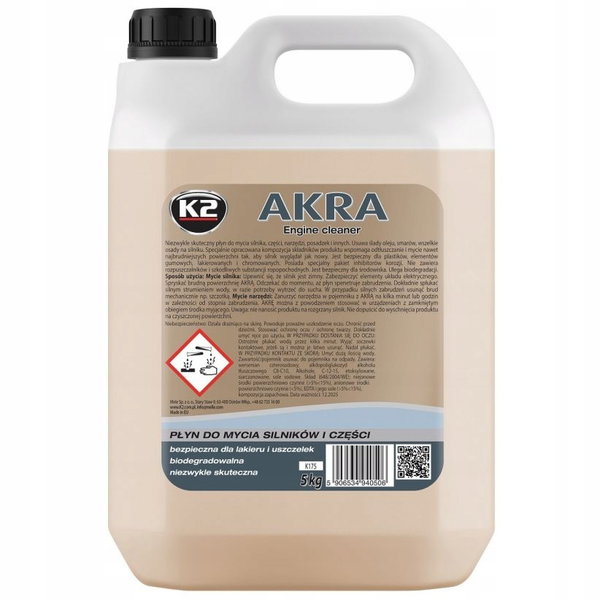 K2 PŁYN DO MYCIA SILNIKÓW AKRA 5 KG