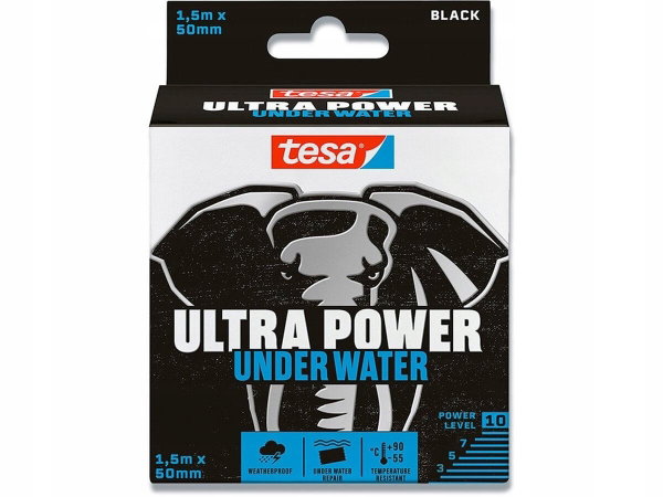 TESA TAŚMA NAPRAWCZA CZARNA 1,5m x 50mm ULTRA POWER WODOODPORNA