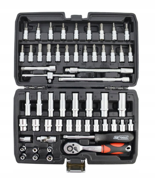 AWTOOLS ZESTAW KLUCZY 1/4" 56el