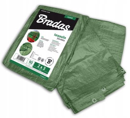 PLANDEKA WZMOCNIONA ZIELONA 90g 5 x 8m BRADAS