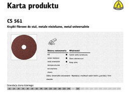 KLINGSPOR FIBRA KRĄŻEK 125 gr.180 CS561 25szt