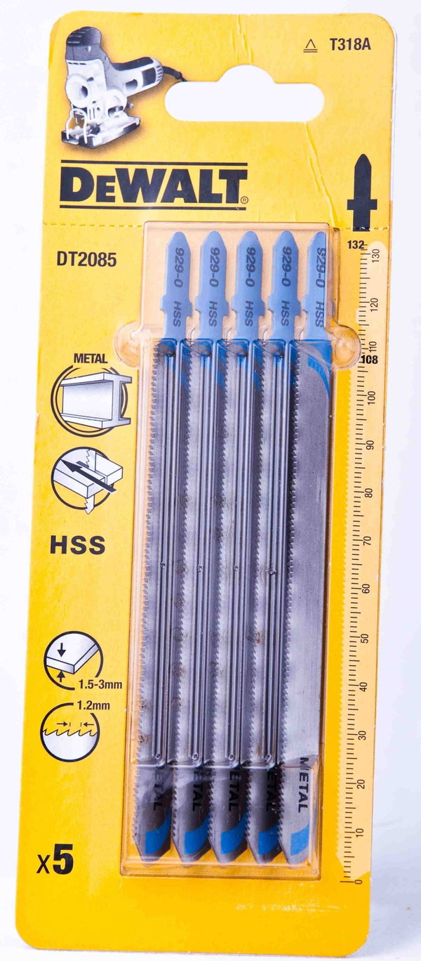 DEWALT 5 X BRZESZCZOT DO WYRZYNARKI 135x1,2mm T318A METAL DT2085-QZ