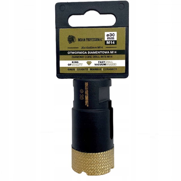KORONA DIAMENTOWA M14 30mm WIERCENIE NA SUCHO INDIAN PROFESSIONAL