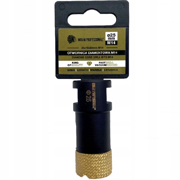 KORONA DIAMENTOWA M14 25mm WIERCENIE NA SUCHO INDIAN PROFESSIONAL