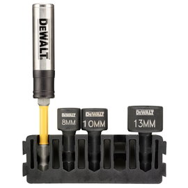 DEWALT ZESTAW NASADEK UDAROWYCH 3cz. + UCHWYT 1/4"