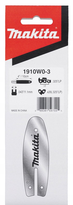 MAKITA PROWADNICA ŁAŃCUCHA 10cm 1,1mm 0,325" 1910W0-3