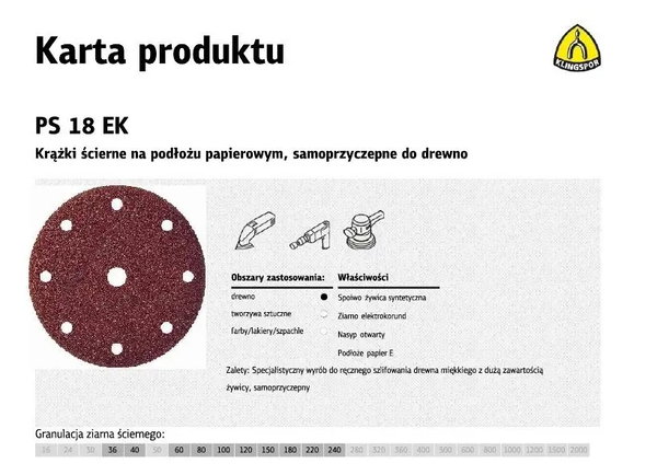 KLINGSPOR KRĄŻEK ŚCIERNY SAMOPRZYCZEPNY 150mm PS1