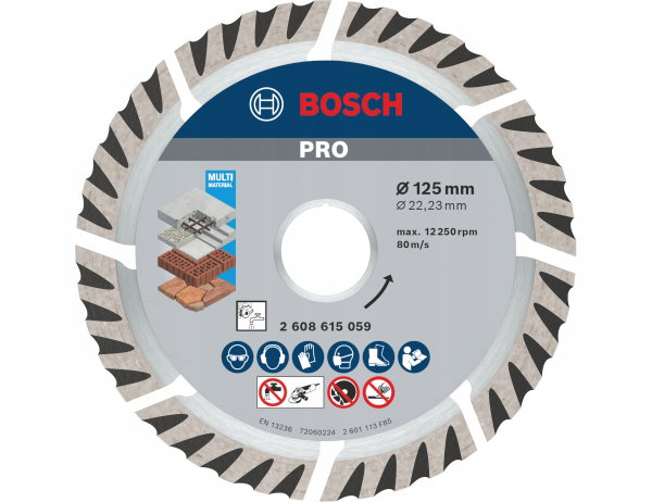 BOSCH TARCZA DIAMENTOWA * 125mm TURBO UNIVERSAL