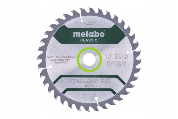 METABO PIŁA TARCZOWA HW/CT 165x20x36z CORDLESS CUT WOOD CLASSIC