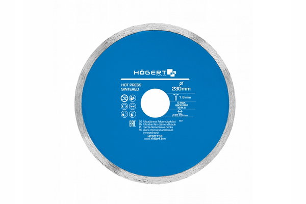 HOGERT TARCZA DIAMENTOWA 230x22,2 PEŁNA