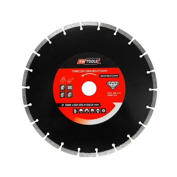 AWTOOLS TARCZA DIAMENTOWA 300x25,4-22,2 SEGMENTOWA