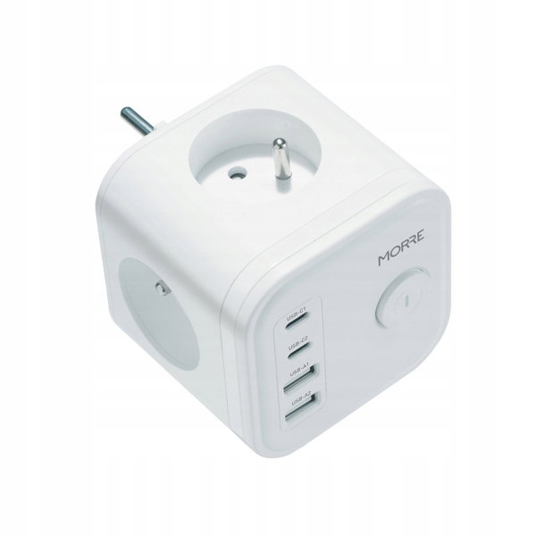 TIROSS MORRE ROZGAŁĘZIACZ KOSTKOWY 3G, 2xUSB, 2xUSB C