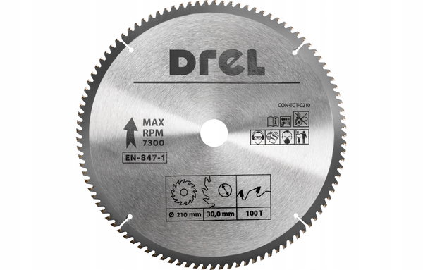DREL PIŁA TARCZOWA WIDIOWA 210 x 30 mm, 100T, ALUMINIUM