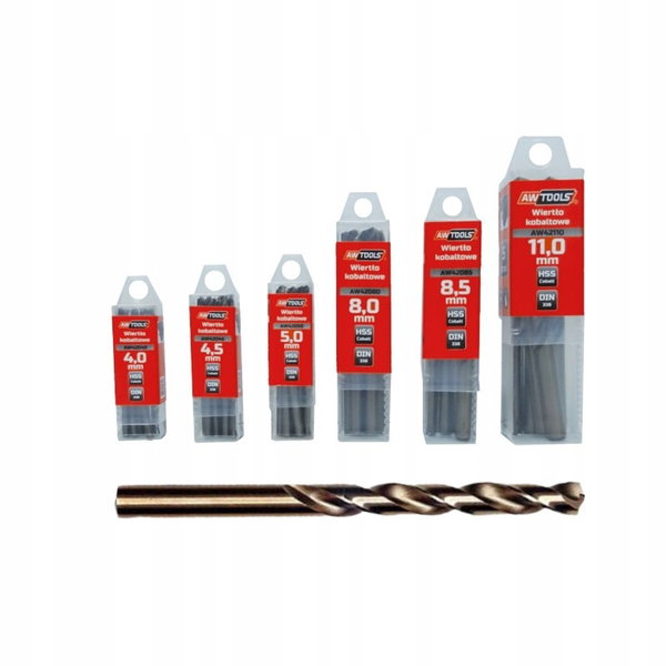 AWTOOLS WIERTŁO METAL KOBALT 9,0mm/5szt.