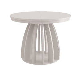 Okrągły stół rozkładany PATIO  Ø100 - 180 cm podstawa lamele kaszmir