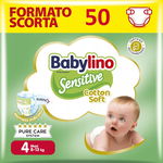 Pieluchy BabyLino Sensitive 4 MAXI , 8-13 kg, 50 sztuk