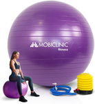 Piłka klasyczna do ćwiczeń fitness Mobiclinic 65 cm PY-01 fioletowa