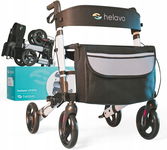 Chodzik składany HELAVO Rollator aluminiowy z siedziskiem PREMIUM 8kg