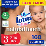 Lotus Baby Natural Touch - Pieluchy Roz.3 160 szt.