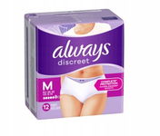 Always Discreet Majtki na nietrzymanie moczu r. M chłonność (6) 12 szt.