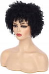 IFLY Afro Kinky Curly Peruka 100% ludzkie włosy krótkie 20 cm 100g