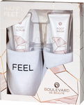 HAPPY FEET zestaw do pielęgnacji stóp KREM 100ml + MASKA 100ml + PANTOFLE