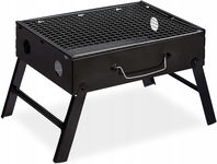RELAXDAYS SKŁADANY GRILL KEMPINGOWY CZARNY 35 x 26,5 cm